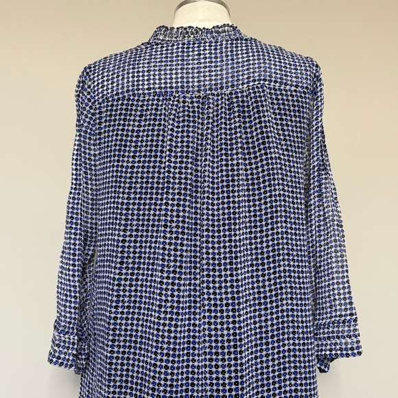 Diane Von Furstenberg DVF Silk Blue Layla Dress 3/4 Sleeve Mini Dress Ruffle, 2 - Picture 7 of 12